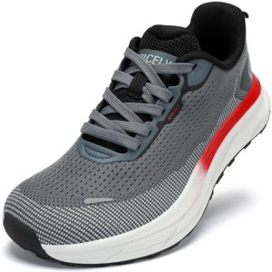 Kricely Zapatillas Trail Running Hombre de Ancho Extra Calzado de Correr en Montaña Antideslizantes Zapatillas de Trekking Ligeras Zapatos Deportivo de Exterior（New Gris 44.5）