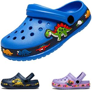 DRECAGE Zuecos Unisex niños Antideslizante Jardín Zapatos Mulas EVA Clogs Niña Niño Azul30 EU