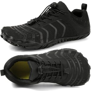 Zapatillas Minimalistas Barefoot Hombre Mujer Zapatos Descalzos Zero Drop Zapatillas de Trail Running Ligeras Cómodas Zapatos de Agua Gym Playa Deportes Senderismo Transpirable Yoga(Negro 42EU)