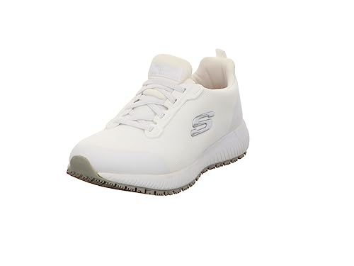 Skechers SQUAD SR, Zapatillas para Mujer, White Flat Knit, 40 EU
