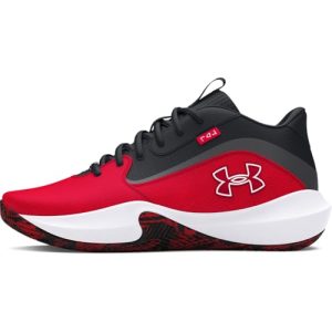 Under Armour UA Lockdown 7 Zapatillas de Baloncesto para Hombre y Mujer, Deportivas Unisex con mediasuela de EVA, Color Rojo/Negro/Rojo
