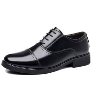 Hixingo Zapatos de Hombre de Vestir Negro Zapatos de Cuero Modernos Zapatillas Vestir Hombre Verano Antideslizante Suela de Goma para Negocios, Oficina, Trabajo, Bodas, 39-45 (Negro,41)