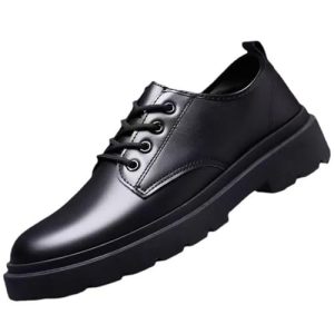 Hixingo Zapatos de Vestir Hombre Sin Cordones, 38-45 EU Zapatos de Cuero Modernos Zapatillas Vestir Hombre Verano Antideslizante Suela de Goma para Negocios, Bodas (862 Negro,43)