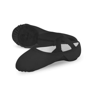 Bezioner Zapatillas Ballet Niña Altamente Elásticos Zapatillas de Danza Suela Partida Zapatos Baile Mujer Calzado de Danza Negro 36