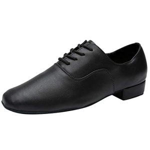 Zapatos de baile para hombre, zapatos de cuero latino, tacón bajo, zapatos de ejercicio, tango salsa, zapatos de noche, transpirables, zapatos de baile con carácter, zapatos de salón de baile