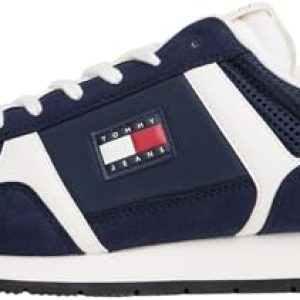 Tommy Jeans Runner Sneaker Hombre Casual Low Top, Azul (Dark Night Navy), 41