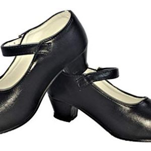 Zapatos de Flamenco, Sevillanas, Danza, Baile, para niña o Mujer. Color Negro. (23 EU, Negro)