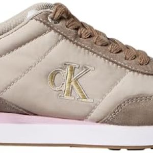 Calvin Klein Runner Sneaker Mujer Retro Lace Up Low Top, Multicolor (Chateau/Taupe/Fragrant Lilac), 42