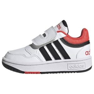 adidas Hoops Shoes, Zapatilla de deporte Unisex niños, Cloud White Core Black Bright Red, 26 EU