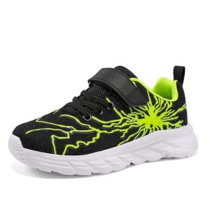 Ydiciv Zapatillas de Niños Zapatos de Correr Deportivas Ligeras Tenis Zapatillas Deporte Niño Sneakers Negro Verde 39EU