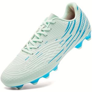 DimaiGlobal Botas de Fútbol Hombre Zapatos de Fútbol con Tacos Altos para Césped Natural e Indoor Antideslizantes para Entrenamiento y Fútbol Sala Zapatillas de Fútbol 42EU Azul