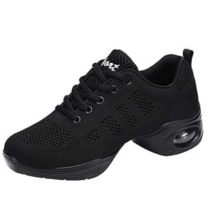 Zapatillas de baile para mujer con cordones de malla, amortiguación de aire, zapatillas de entrenamiento de baile, zapatillas de danza de malla, zapatos de jazz, zapatillas de baile, zapatos de baile
