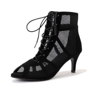 Heels Baile Mujer Heels Dance Shoes Tacon Fino Zapatos Fiesta con Cordones Zapatos Punta Abierta Botines de Baile con Tacón Alto Salsa y Bachata de Salon Sandalia Elegantes Calzado de Danza