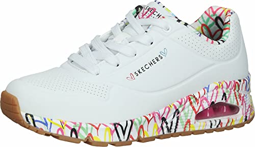 Skechers Uno Loving Love, Zapatillas Mujer, White Multicolor, 38.5 EU