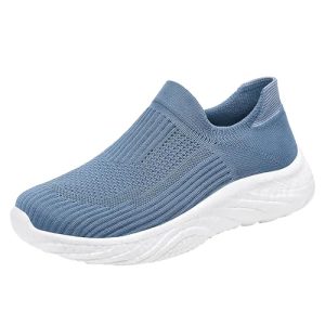 Zapatillas Fascitis Plantar Mujer Comodos Calzado Deportivas Fitness Casual Zapatos para Mujer,Zapatillas de Deporte Tejidas Transpirables para Caminar,Sin Cordones,de,con Soporte El Y Las Manos