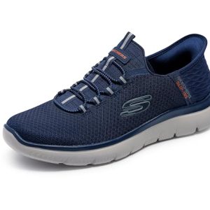 TOP VENTAS: Skechers Hombre Summits High Range Zapatillas, Navy Mesh/Trim, 43 EU Ancho