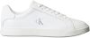 Calvin Klein Sneaker con Suela Cupsole Mujer Low Pro de Piel, Blanco , 35 con oferta