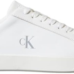 Calvin Klein Sneaker con Suela Cupsole Mujer Low Pro de Piel, Blanco , 35 con oferta