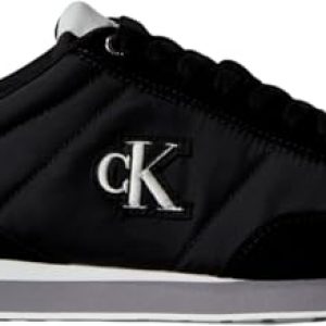 DESCUENTO: Calvin Klein Runner Sneaker Hombre Retro Mix con Logotipo, Negro , 42 rebajado hoy