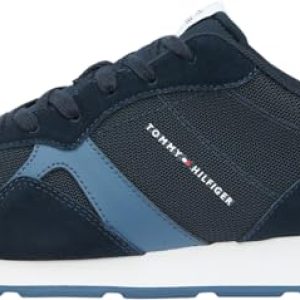 CHOLLO: Tommy Hilfiger Runner Icon Mix Fm0fm05679 – Tenis Bajos para Hombre, Blue Desert Sky, 43 EU en promoción