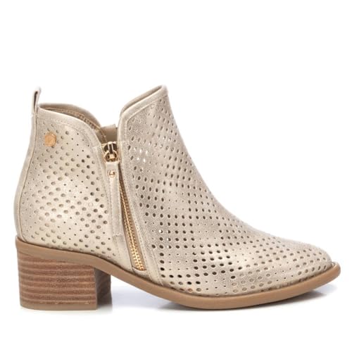 REBAJADO: XTI - Botín Mujer Oro - Calzado Cómodo y Versátil - Moda casual - Modelo 14396101 | Oferta Amazon