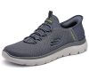 PROMOCIÓN: Skechers Hombre Summits High Range Slip-in , Charcoal Mesh/Trim, 43 EU con descuento