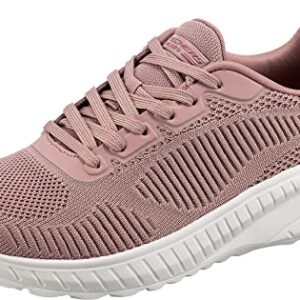 ¡GRAN PRECIO! Skechers Bobs Squad Chaos Face Off, Zapatillas de Deporte Mujer, Blush Engineered Knit, 38 EU | Oferta Amazon