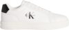 OPORTUNIDAD: Calvin Klein Sneaker con Suela Cupsole Hombre Classic Mono de Piel, Blanco , 41 al mejor precio