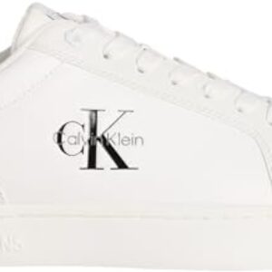 OPORTUNIDAD: Calvin Klein Sneaker con Suela Cupsole Hombre Classic Mono de Piel, Blanco , 41 al mejor precio