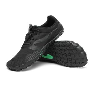 DESCUENTO: SAGUARO Hombre Barefoot Zapatillas Mujer Zapatillas Minimalista Transpirable Zapatillas de Trail Running, Vitality III- Zapatos Barefoot Stil: A Negro,Gr.38 en promoción
