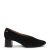 miMaO Zapatos con esconte en V y tacón Ancho de Piel en Negro, EU 39