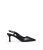 BOSANOVA Zapatos de salón Destalonados para Mujer con Grabado Animal Print, Acabado en Punta y tacón Fino Kitten de 6.5 cm. Cierre de Tira Trasera con Hebilla. Calzado para Mujer Negro 39