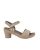 Art 1475 ALFAMA, Sandalia con talón Mujer, Nappa Sesame, 42 EU