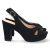 shoes&blues.es 66409-Sandalia de Tacon para Mujer, Comodas, con Pala Cruzada, y Cierre de Hebilla en el Tobillo, Primavera Verano 2022. Talla 37 Negro