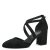 Tamaris Zapatos de Salón para Mujer, Textiles, Tacón Cuadrado, Veganos, Negro, 38 EU