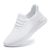 VGPSFN Zapatillas Deportivas para Hombre Zapatillas Informales Zapatillas de Tenis Zapatillas para Correr Antideslizantes Cómodas Ligeras Blancas EU 41