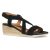 Geox D Ischia Corda A, Sandalia de cuña Mujer, Black, 39 EU
