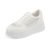 JOMIX Zapatillas Casual Mujer con Purpurina Pedrería Deportivas de Moda con Plataforma Zapatos para Bodas y Fiestas (WSC250122, Blanco, 40 EU)