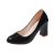 Zapatos de tacón alto de 2.7 pulgadas para mujer, punta redonda sólida, tacón alto, zapatos de vestir para negocios, trabajo, puntera cerrada, zapatos de cancha, para ocasiones de trabajo, Black, 40