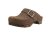 Sanita Urban | Zuecos Abiertos | Producto Artesanal Original para Mujer | Zuecos de Piel con Suela de Madera | Marrón Oscuro | 40 EU
