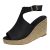 Cocila Sandalias De Verano Para Mujer Tacón Ligero Cuñas Sólidas Zapatos Casual Sandals Ladies Tiran Femeninas Romanas Buckle Moradas (Black, 40) Negro Caminar Con Plataforma Ortopédicos Montaña
