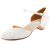Duosheng & Elegant HC2023 Zapatos Novia Tacon Bajo con Punta Cerrada Comodos Mujer Zapatos Boda de Encaje Marfil 38