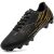 DimaiGlobal Botas de Fútbol Hombre Zapatos de Fútbol con Tacos Altos para Césped Natural e Indoor Antideslizantes para Entrenamiento y Fútbol Sala Zapatillas de Fútbol 39EU Negro/Dorado