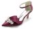 Hanfike Zapatos de boda nupcial correa de tobillo tacón bajo noche fiesta formal para las mujeres JY055, Burgundy, 39.5 EU