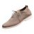 Zapatillas Casuales para Hombre de Cuero con Detalle en el Talón, Punta Redonda, Transpirables, Ligeras, Suela de Goma Bicolor, Cómodas para Caminar Todo el Día (Brown, 40)