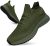 Giniros Zapatillas de Deportivas Hombre Ligeros Transpirables Zapatillas Running Bambas Sneakers Correr Jogging Caminar Casual Atlético Tenis Fitness Gym Verde Puro 41EU