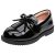 Niña Vestido Zapato Chico Ponerse Oxford Boda Iglesia Microfibra Escuela Uniforme Mocasines Negro,38