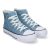 83314 Zapatilla Abotinada de Mujer, Comoda, con Material de Lona, Estilo Bamba Casual, y Cierre de Cordones Jeans Talla 38