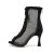 HROYL Botines de Baile Latino Mujer Salsa y Bachata con Cordones Zapatos de Baile de Salon,QJW7179-Negro-7.5,EU 39