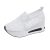 Genérico Zapatillas Mujer Vestir Zapatillas Elegantes Zapatos Deportivos Casuales de Gruesa de Malla Sólida Ahuecados Transpirables A La para Mujer Cómodos Y Ligeros Deportivas Deporte (White,37)